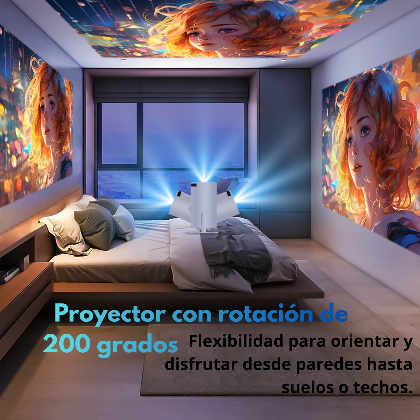 CineMax™ Proyector 8K Portátil Smart.